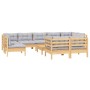 Garden furniture set 10 pieces and cushions solid pine wood by vidaXL, Garden sets - Ref: Foro24-3096531, Price: 822,09 €, Di...