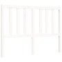 White solid wood bed frame with headboard 140x190 cm by vidaXL, Beds and slatted bases - Ref: Foro24-3193837, Price: 128,28 €...