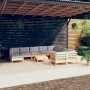 Garden furniture set 11 pieces and pine wood cushions by vidaXL, Garden sets - Ref: Foro24-3097036, Price: 864,10 €, Discount: %