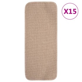 Stair mats 15 pcs beige rectangular 60x25 cm by vidaXL, Stair mats - Ref: Foro24-340402, Price: 42,30 €, Discount: %