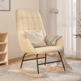 Silla mecedora de tela color crema de vidaXL, Mecedoras - Ref: Foro24-341255, Precio: 112,75 €, Descuento: %