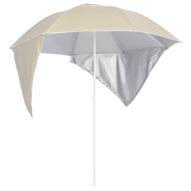 Beach umbrella with sand-colored side walls 215 cm by vidaXL, Umbrellas - Ref: Foro24-318836, Price: 27,99 €, Discount: %