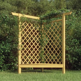 Corner pergola with impregnated pine wood bench 166x81x174cm by vidaXL, Pergolas, arches and garden trellises - Ref: Foro24-3...