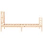 Bed frame with solid wood headboard 90x200 cm by vidaXL, Beds and slatted bases - Ref: Foro24-3194361, Price: 95,67 €, Discou...