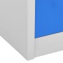 Lockers, 2 units, light gray and blue steel, 90x45x92.5 cm by vidaXL, Lockers and storage cabinets - Ref: Foro24-3095240, Pri...