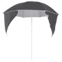 Sombrilla de playa con paredes laterales gris antracita 215 cm de vidaXL, Sombrillas - Ref: Foro24-318839, Precio: 27,99 €, D...