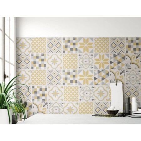 Grosfillex Accent wall tile 9 pcs Andalusian yellow 15.4x120 cm by Grosfillex, Wall covering - Ref: Foro24-441994, Price: 106...