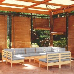 Garden furniture set 10 pieces and cushions solid pine wood by vidaXL, Garden sets - Ref: Foro24-3097204, Price: 739,99 €, Di...