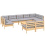 Garden furniture set 10 pieces and cushions solid pine wood by vidaXL, Garden sets - Ref: Foro24-3097204, Price: 784,70 €, Di...