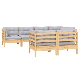 6-piece garden furniture set with solid pine wood cushions by vidaXL, Garden sets - Ref: Foro24-3096489, Price: 543,99 €, Dis...