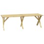 Mesa de jardín de madera de pino impregnada 220x73x70 cm de vidaXL, Mesas de jardín - Ref: Foro24-318426, Precio: 171,13 €, D...