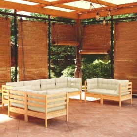 Muebles de jardín 8 piezas cojines madera maciza de pino de vidaXL, Conjuntos de jardín - Ref: Foro24-3096268, Precio: 622,51...