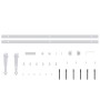 Kit mini puerta corredera armario acero carbono blanco 122 cm de vidaXL, Marcos de puertas - Ref: Foro24-151701, Precio: 38,2...