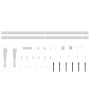 Kit mini puerta corredera armario acero carbono blanco 152 cm de vidaXL, Marcos de puertas - Ref: Foro24-151700, Precio: 39,4...