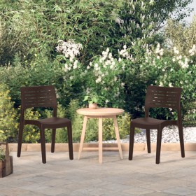 Garden chairs 2 units polypropylene mocha color by vidaXL, Garden chairs - Ref: Foro24-317730, Price: 81,99 €, Discount: %