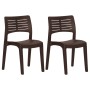 Garden chairs 2 units polypropylene mocha color by vidaXL, Garden chairs - Ref: Foro24-317730, Price: 81,99 €, Discount: %