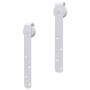 Kit mini puerta corredera armario acero carbono blanco 200 cm de vidaXL, Marcos de puertas - Ref: Foro24-151691, Precio: 36,6...