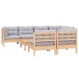 Garden furniture set 8 pieces and cushions solid pine wood by vidaXL, Garden sets - Ref: Foro24-3096447, Price: 602,99 €, Dis...