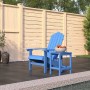 Silla de jardín Adirondack con mesa HDPE azul aguamarina de vidaXL, Sillas de jardín - Ref: Foro24-3095703, Precio: 201,32 €,...