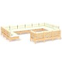 Garden furniture 13 pieces cream pine wood cushions by vidaXL, Garden sets - Ref: Foro24-3097283, Price: 982,71 €, Discount: %