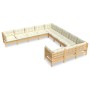 Gartenmöbel 11 Stück und Kissen Creme Kiefer Holz von vidaXL, Gartensets - Ref: Foro24-3097019, Preis: 864,39 €, Rabatt: %