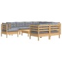 Garden furniture set 10 pieces and cushions solid pine wood by vidaXL, Garden sets - Ref: Foro24-3096772, Price: 822,09 €, Di...