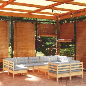 Garden furniture set 10 pieces and cushions solid pine wood by vidaXL, Garden sets - Ref: Foro24-3097252, Price: 754,99 €, Di...