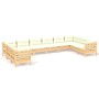 Gartenmöbel 10 Stück Kissen aus cremefarbenem Kiefernholz von vidaXL, Gartensets - Ref: Foro24-3097331, Preis: 774,69 €, Raba...