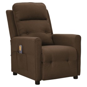 Sillón de masaje eléctrico tela marrón de vidaXL, Sillones de masaje eléctricos - Ref: Foro24-342293, Precio: 205,99 €, Descu...