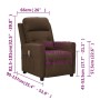 Brown fabric electric massage chair by vidaXL, Electric massage chairs - Ref: Foro24-342293, Price: 205,95 €, Discount: %