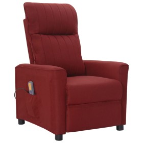 Sillón de masaje de tela rojo tinto de vidaXL, Sillones de masaje eléctricos - Ref: Foro24-342268, Precio: 187,99 €, Descuent...