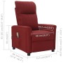 Red fabric massage chair by vidaXL, Electric massage chairs - Ref: Foro24-342268, Price: 187,88 €, Discount: %