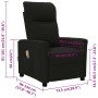 Black fabric massage chair by vidaXL, Electric massage chairs - Ref: Foro24-342267, Price: 194,99 €, Discount: %