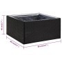 Black synthetic rattan planter 80x80x40 cm by vidaXL, Pots and planters - Ref: Foro24-319171, Price: 61,73 €, Discount: %