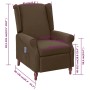 Sillón reclinable con masaje de tela marrón de vidaXL, Sillones de masaje eléctricos - Ref: Foro24-342231, Precio: 175,98 €, ...