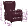 Sillón de masaje de tela morado de vidaXL, Sillones de masaje eléctricos - Ref: Foro24-342320, Precio: 181,02 €, Descuento: %