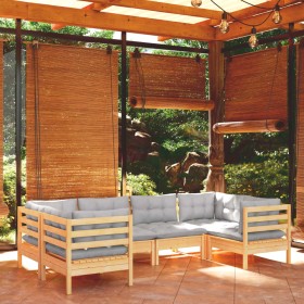 Garden furniture set 6 pieces and pine wood cushions by vidaXL, Garden sets - Ref: Foro24-3097294, Price: 467,99 €, Discount: %