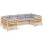 Garden furniture set 6 pieces and pine wood cushions by vidaXL, Garden sets - Ref: Foro24-3097294, Price: 480,99 €, Discount: %