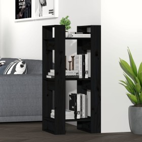 Shelf / space divider made of black pine wood 41x35x91 cm by vidaXL, Bookcases and shelves - Ref: Foro24-813863, Price: 37,99...