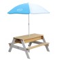 AXI Nick Sand/Wasser-Picknicktisch mit Regenschirm, Braun und Weiß von AXI, Gartentische - Ref: Foro24-441654, Preis: 196,59 ...