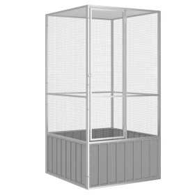 Gray galvanized steel bird cage 111x107x211.5 cm by vidaXL, Feet and bird cages - Ref: Foro24-171551, Price: 218,07 €, Discou...