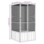 Gray galvanized steel bird cage 111x107x211.5 cm by vidaXL, Feet and bird cages - Ref: Foro24-171551, Price: 231,85 €, Discou...