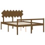 Seniorenbett mit honigbraunem Holzkopfteil 140x190 cm von vidaXL, Betten und Lattenroste - Ref: Foro24-3195529, Preis: 151,63...