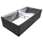 Black synthetic rattan planter 157x80x40 cm by vidaXL, Pots and planters - Ref: Foro24-319172, Price: 52,53 €, Discount: %