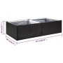 Black synthetic rattan planter 157x80x40 cm by vidaXL, Pots and planters - Ref: Foro24-319172, Price: 52,53 €, Discount: %