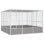 Jaula pájaros acero galvanizado gris 302,5x324,5x211,5 cm de vidaXL, Pies y jaulas para pájaros - Ref: Foro24-171553, Precio:...