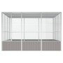 Gray galvanized steel bird cage 302.5x324.5x211.5 cm by vidaXL, Feet and bird cages - Ref: Foro24-171553, Price: 583,97 €, Di...