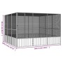 Gray galvanized steel bird cage 302.5x324.5x211.5 cm by vidaXL, Feet and bird cages - Ref: Foro24-171553, Price: 583,97 €, Di...