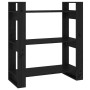 Estantería/divisor de espacios madera pino negro 80x35x91 cm de vidaXL, Librerías y estanterías - Ref: Foro24-813903, Precio:...