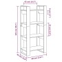 Honey brown wooden shelf/space divider 60x35x125 cm by vidaXL, Bookcases and shelves - Ref: Foro24-813887, Price: 79,76 €, Di...